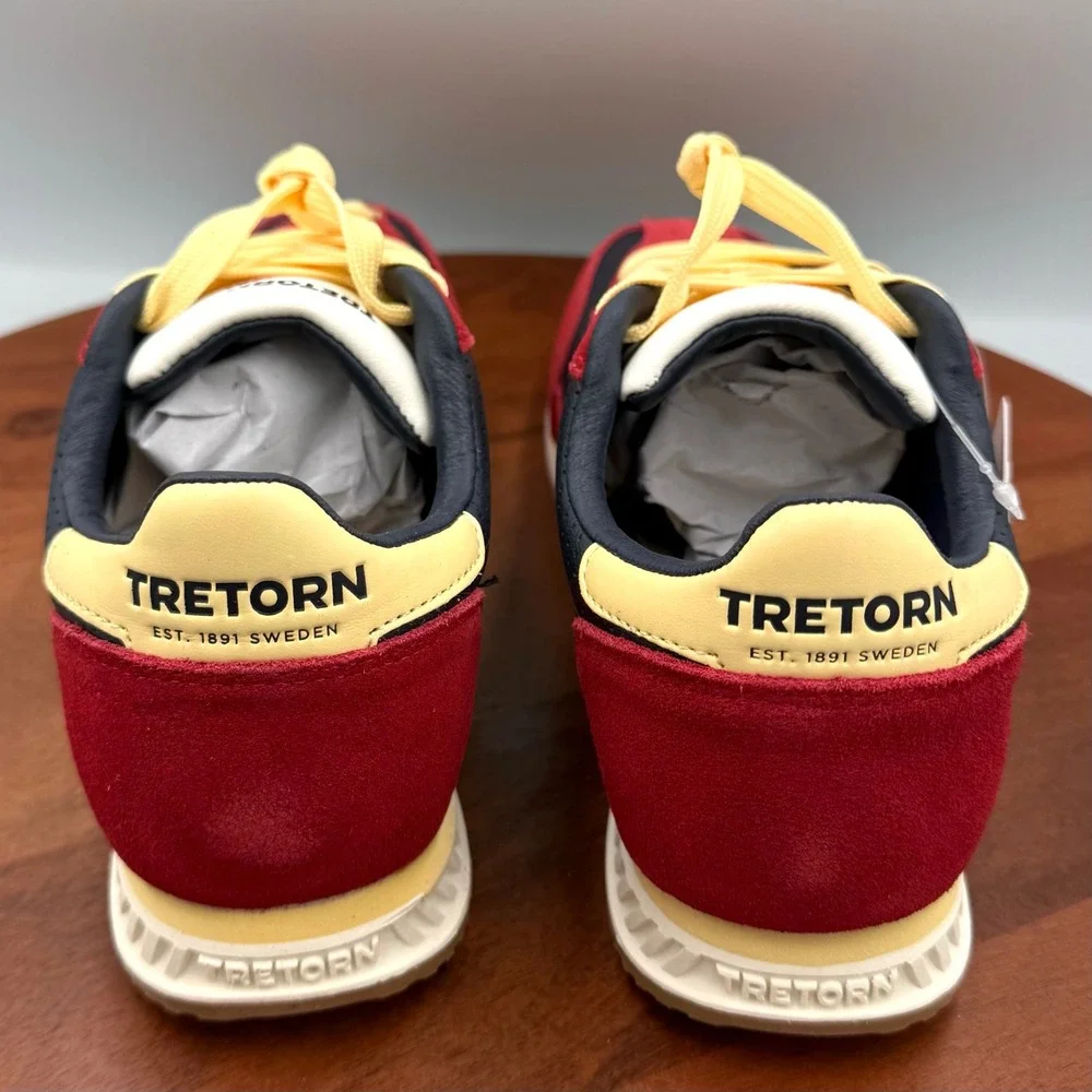 Tretorn Rawlins 2.0 Sneakers Colorblock Red Navy Yellow Retro Sporty Womens 9 - Picture 6 of 12